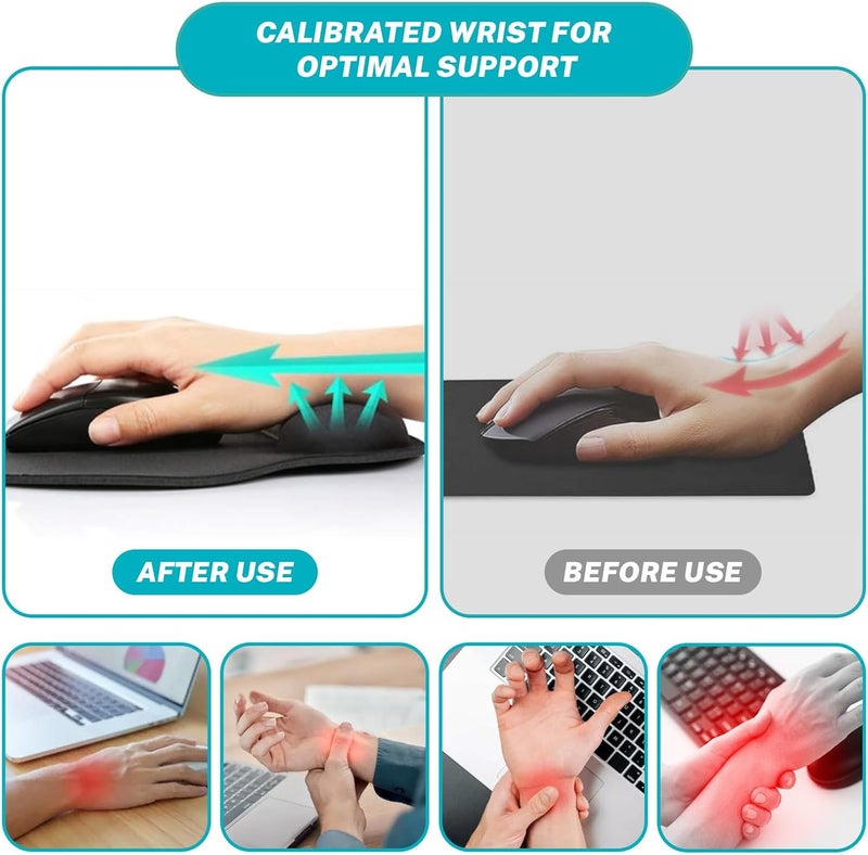 Hancynir Galaxy Mouse Pad with Wrist Rest, Ergonomic Gel Mousepad Wrist Support, Computer Gaming Cute Mouse Pad with Pain Relief Non-Slip PU Base for Desk Accessories Home Office Decor Supplies - Image 3